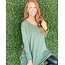 Vneck Sweater Tunic- Olive