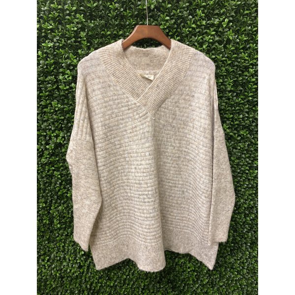  White Beach Knit Sweater
