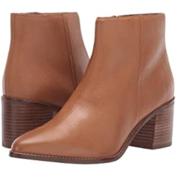  Smooth Tan Leather Booties
