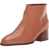 Smooth Tan Leather Booties