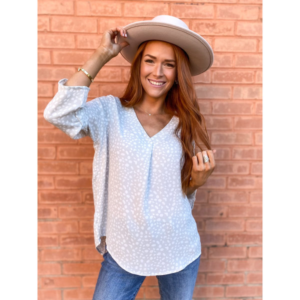  Pippa Top - Spotted Gray