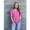 Hot Pink Mock Layer Tee