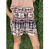 Terracotta tie dye Print Shorts