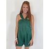 GREEN HALTER JUMPSUIT