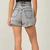 GREY WASH HIGH WAISTED SHORT
