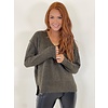 OLIVE VNECK SWEATER