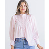 Solid Pink Cotton Pleat Top