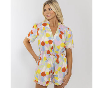 MOSAIC POPLIN ROMPER