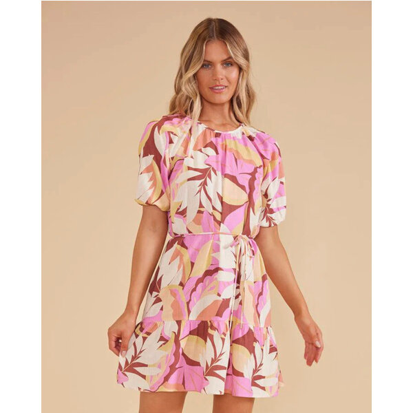  KALI MINI DRESS- PINK/MULTI