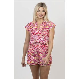  Tribal Poplin VNeck SHORT SET