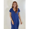 V-NECK GAUZE KAFTAN DRESS