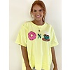 DONUT N COFFEE SEQUIN PATCH TEE