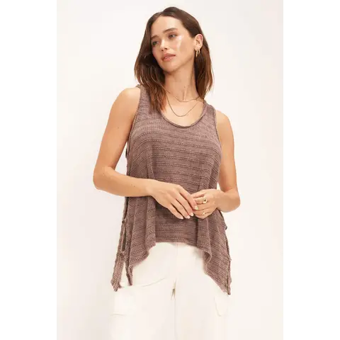 MAPLE WASHED STRIPE TANK