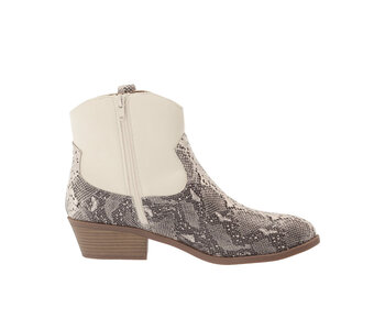 COWPOKE BLACK/WHITE SNAKE BOOTIE