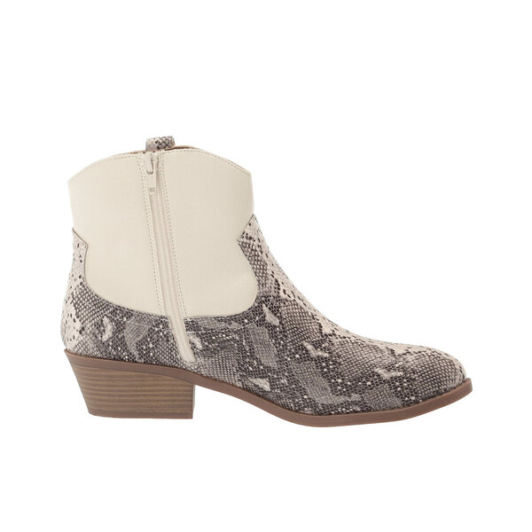  COWPOKE BLACK/WHITE SNAKE BOOTIE