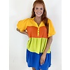 COLOR BLOCK TIERED DRESS