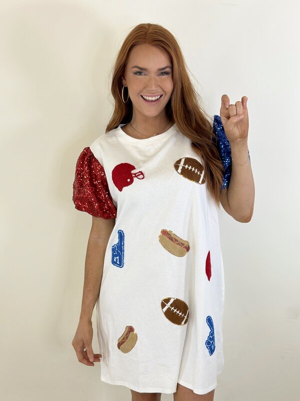 GAME DAY PATCH DRESS