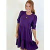 DARK PURPLE TIERED DRESS