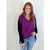 COLORBLOCK VNECK TOP