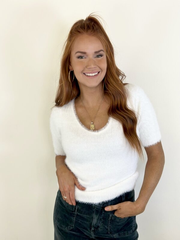 MAI FUR TOP - WHITE