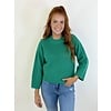 L/S BOXY GREEN KNIT SWEATER