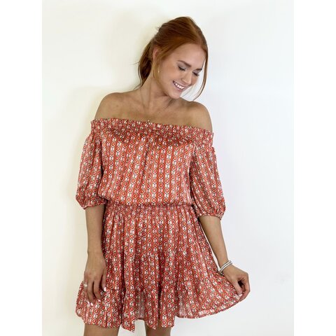 OFF SHOULDERS TIERED DRSS - RED MEADOWS