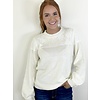 Cream Knit Lace Sweater