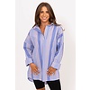 Blue Fall Stripe Poplin Oversized Tunic