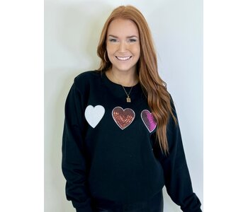 SPARKLE HEART SWEATSHIRT