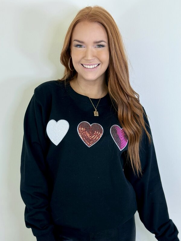 SPARKLE HEART SWEATSHIRT