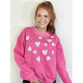  SEQUIN HEARTED SWEATSHIRT