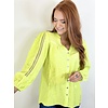 Lime Crinkle Lace Blouse