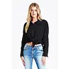 BLACK ARIANNA BUTTON TOP