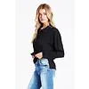 BLACK ARIANNA BUTTON TOP