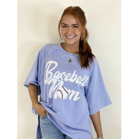  BASEBALL MOM WASHED TEE