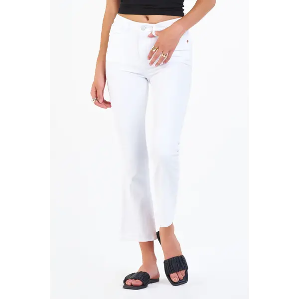  OPTIC WHITE- JEANNE CROPPED FLARE