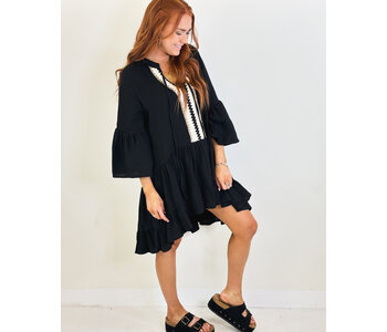 FESTIVAL DRESS - BLACK