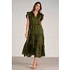 OLIVE TIERED MAXI