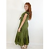 OLIVE TIERED MAXI