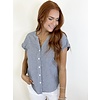 BUTTON YOKE STRIPE TOP