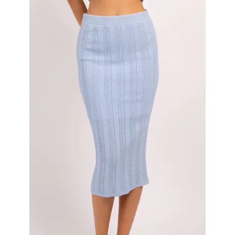 Blue Louis Pointelle Skirt