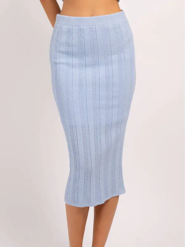 Blue Louis Pointelle Skirt