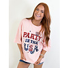 Party In The USA Sequin Top- Peach