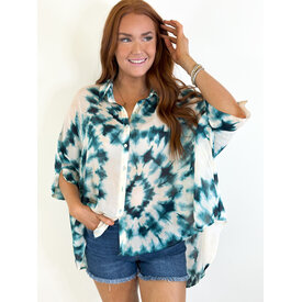  Teal Mosaique HiLow Top