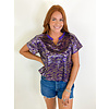 DIANE TOP PURPLE AND GOLD