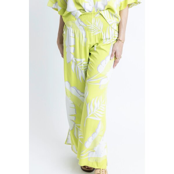  PALM LEAF SMOCK WAIST PANT