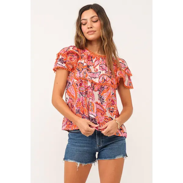  RYZER TOP  BLISSFUL PAISLEY
