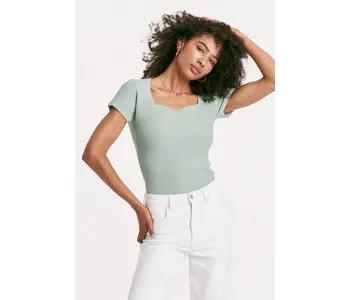 BRIA RIBBED TOP - SAGEBRUSH