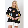 Black Football Towel & Sequin Top