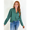 GREEN STRIPE POCKET BLOUSE